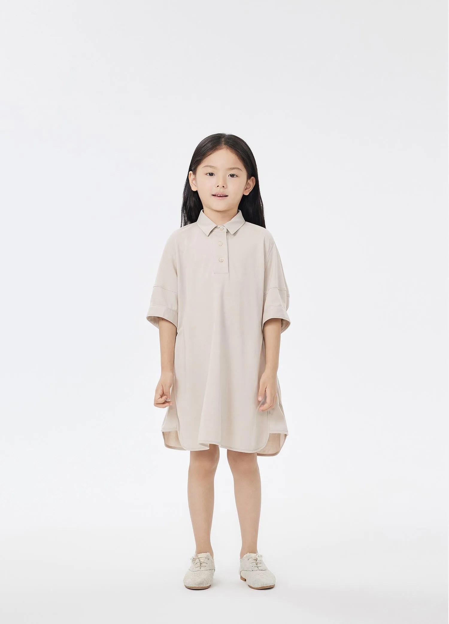 Dresses / jnby by JNBY Solid Shirt Style Short Sleeve Dress