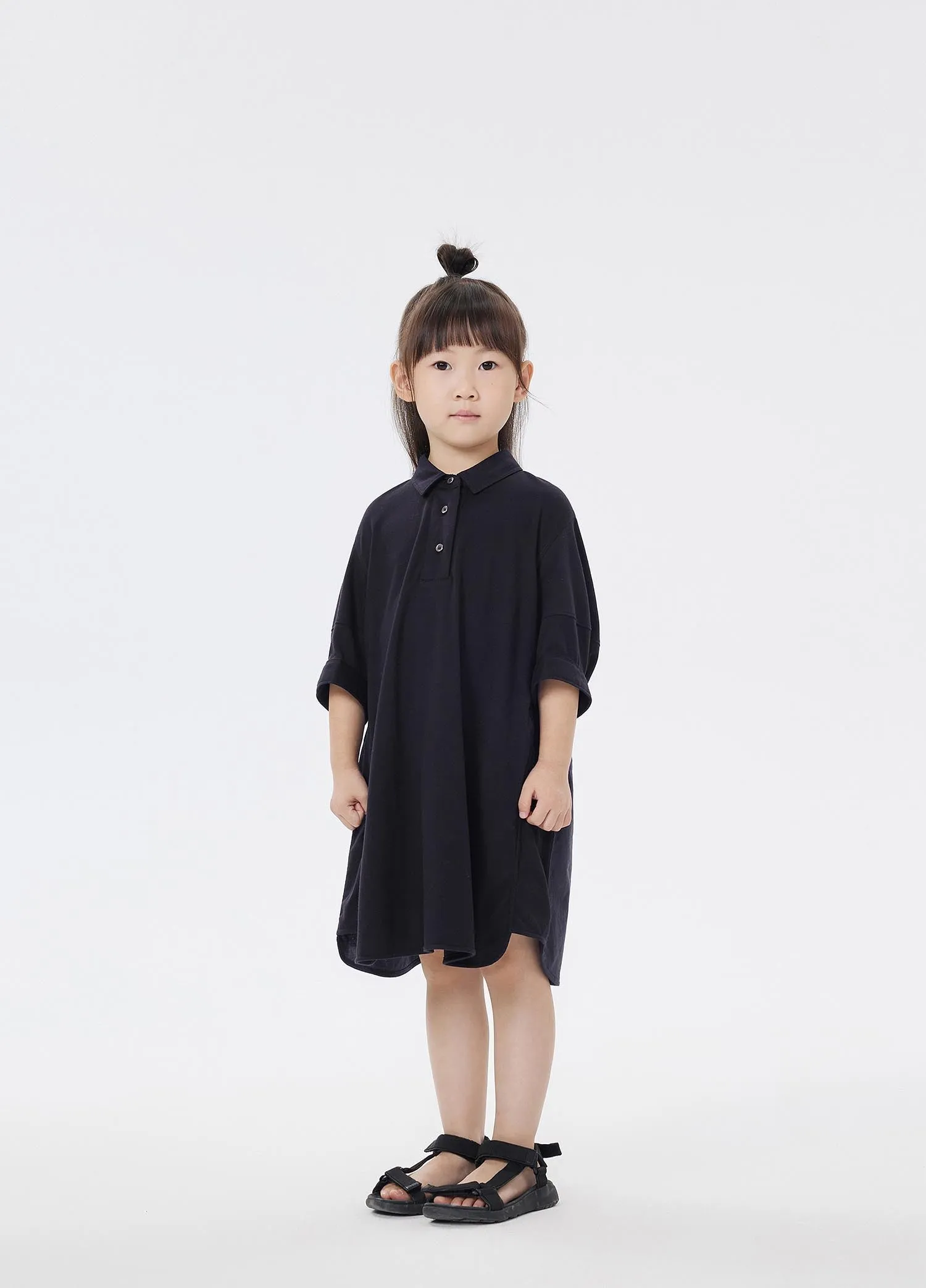 Dresses / jnby by JNBY Solid Shirt Style Short Sleeve Dress