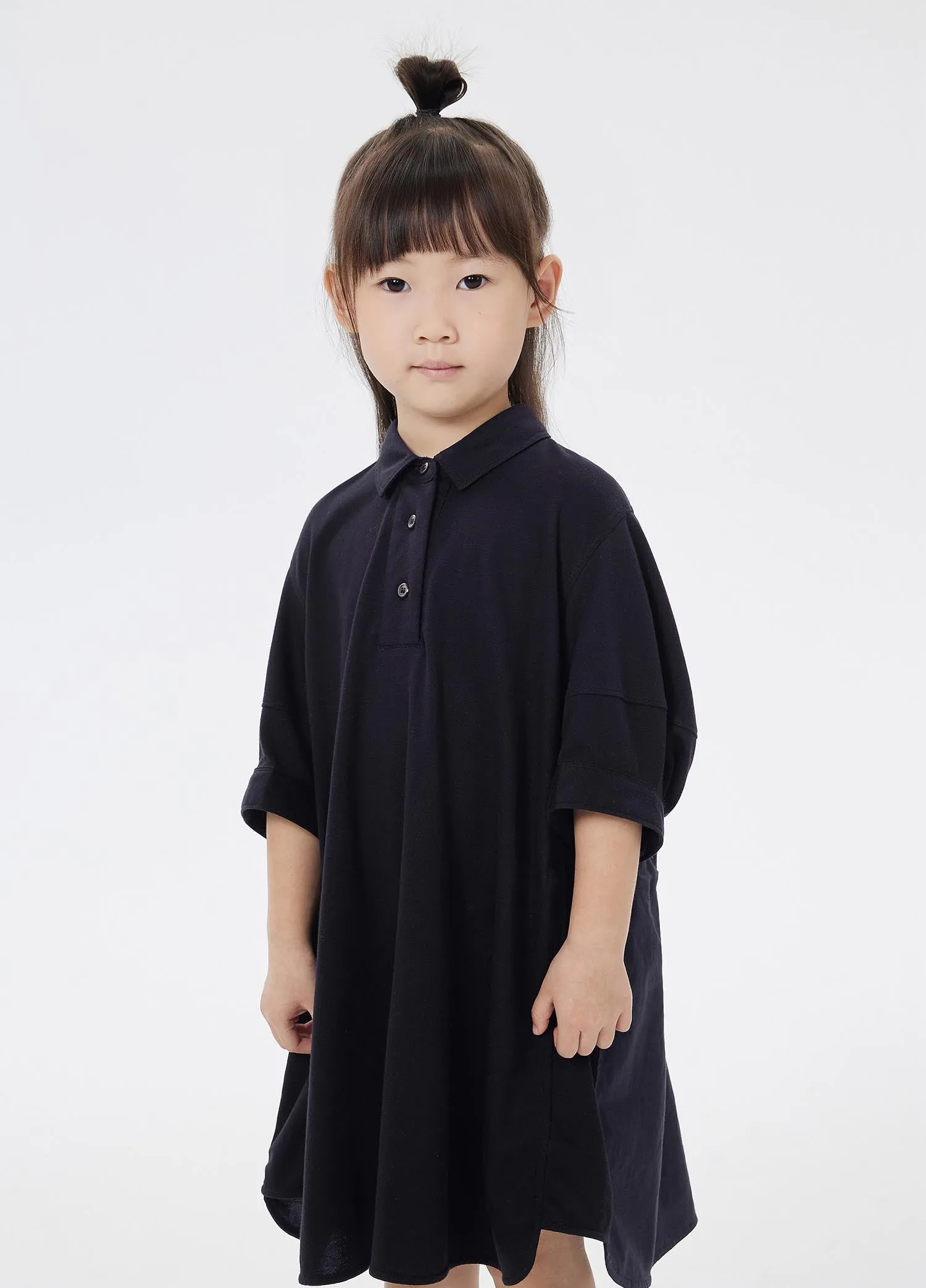 Dresses / jnby by JNBY Solid Shirt Style Short Sleeve Dress