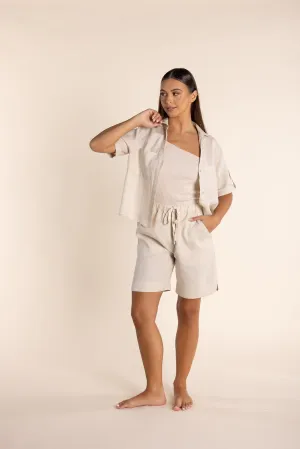 Drew Linen Shirt - Natural - TT12