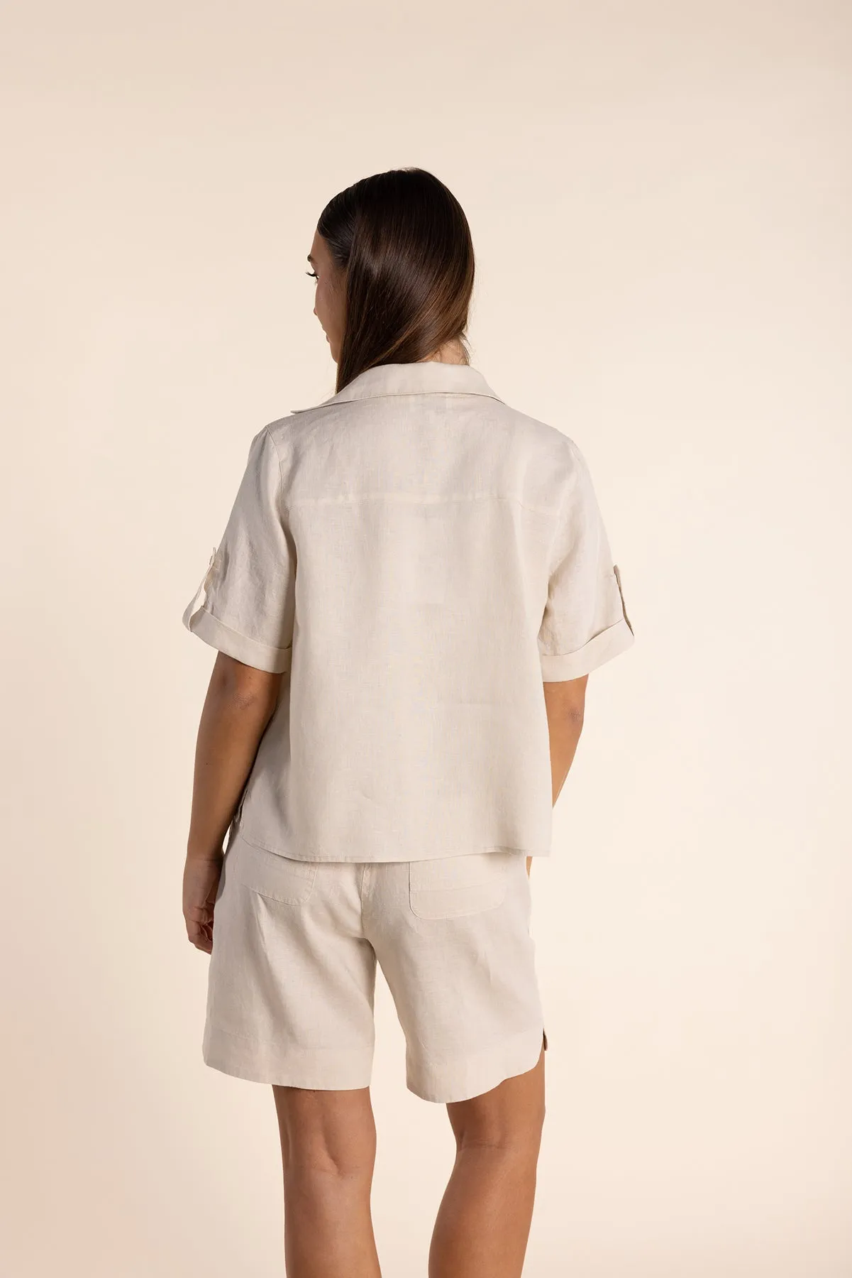 Drew Linen Shirt - Natural - TT12