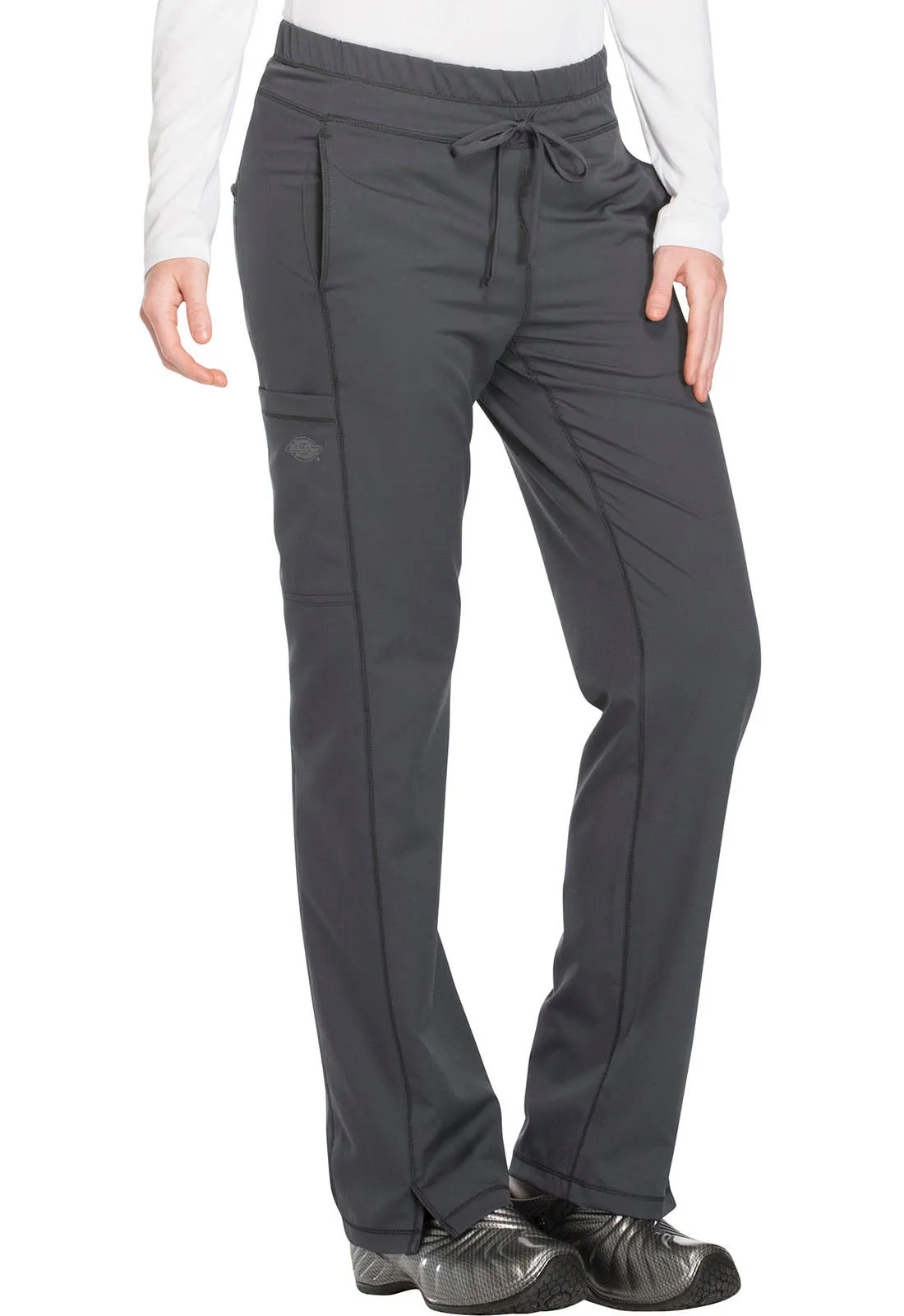 Dynamix DK130 Mid Rise Straight Leg Drawstring Pants Pewter