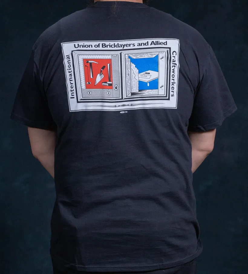 E20 - SHORT SLEEVE T-SHIRT - BAC SCREENED LOGO - WHITE OR BLACK
