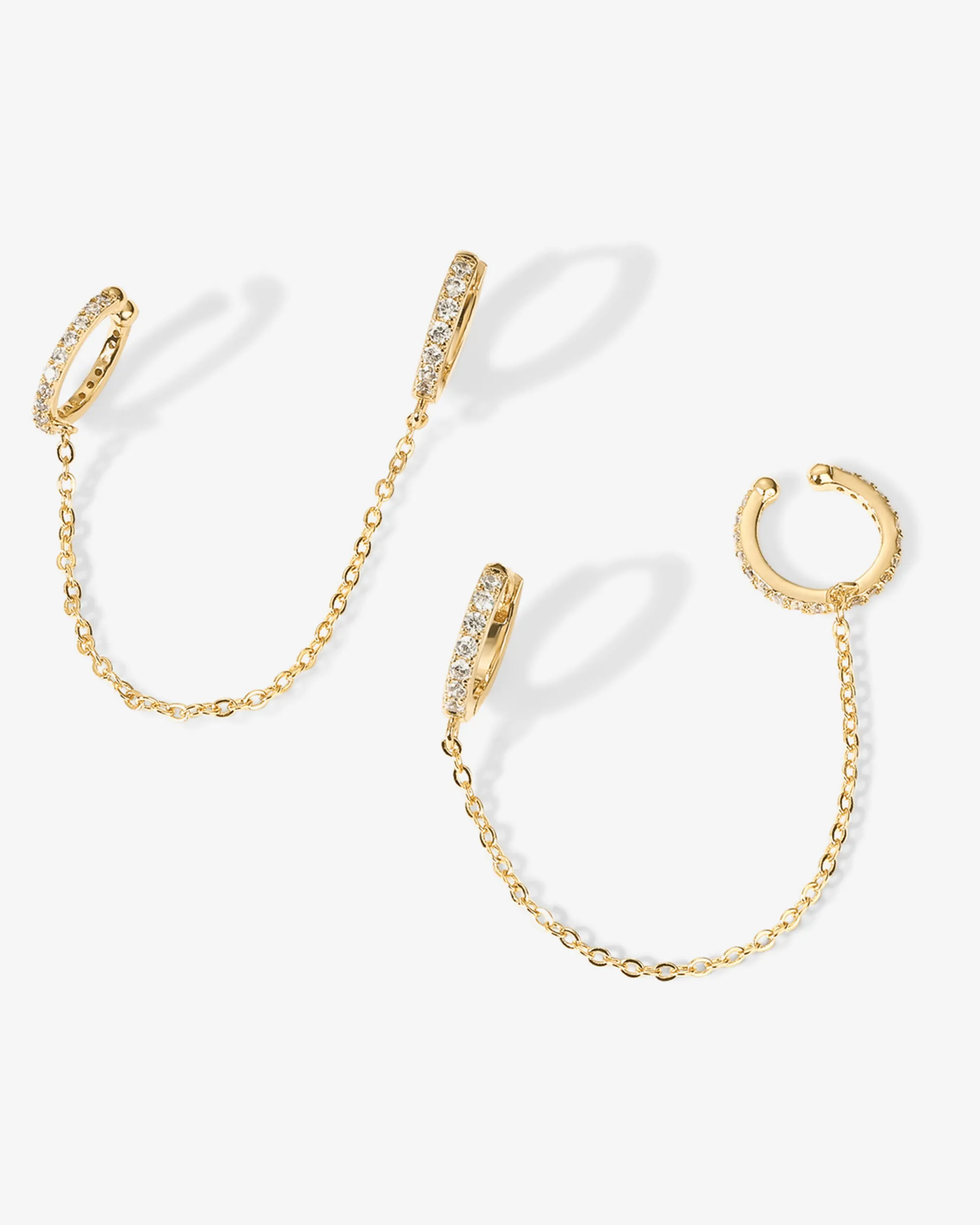 Ear Cuff Dangle Chain Earrings
