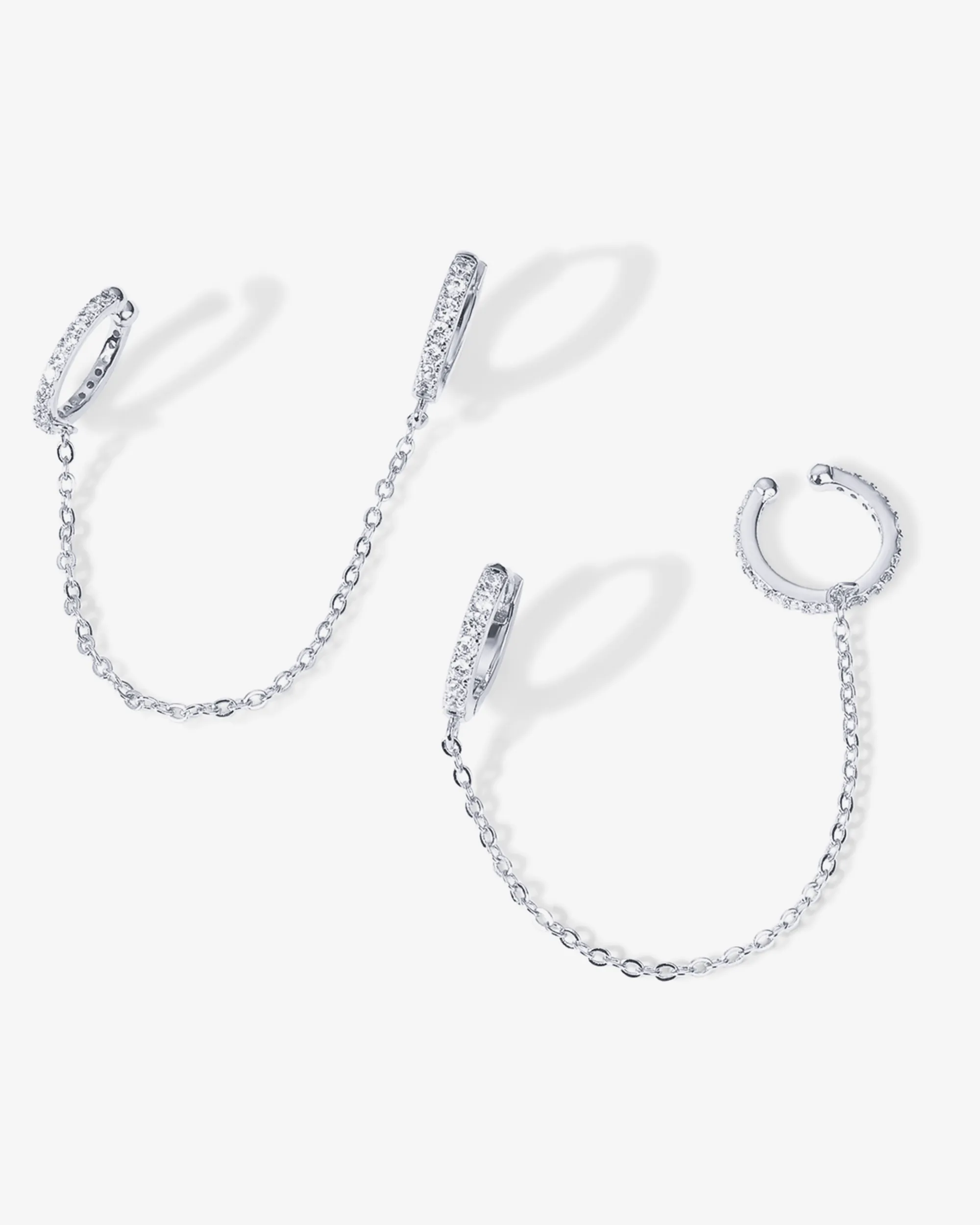 Ear Cuff Dangle Chain Earrings