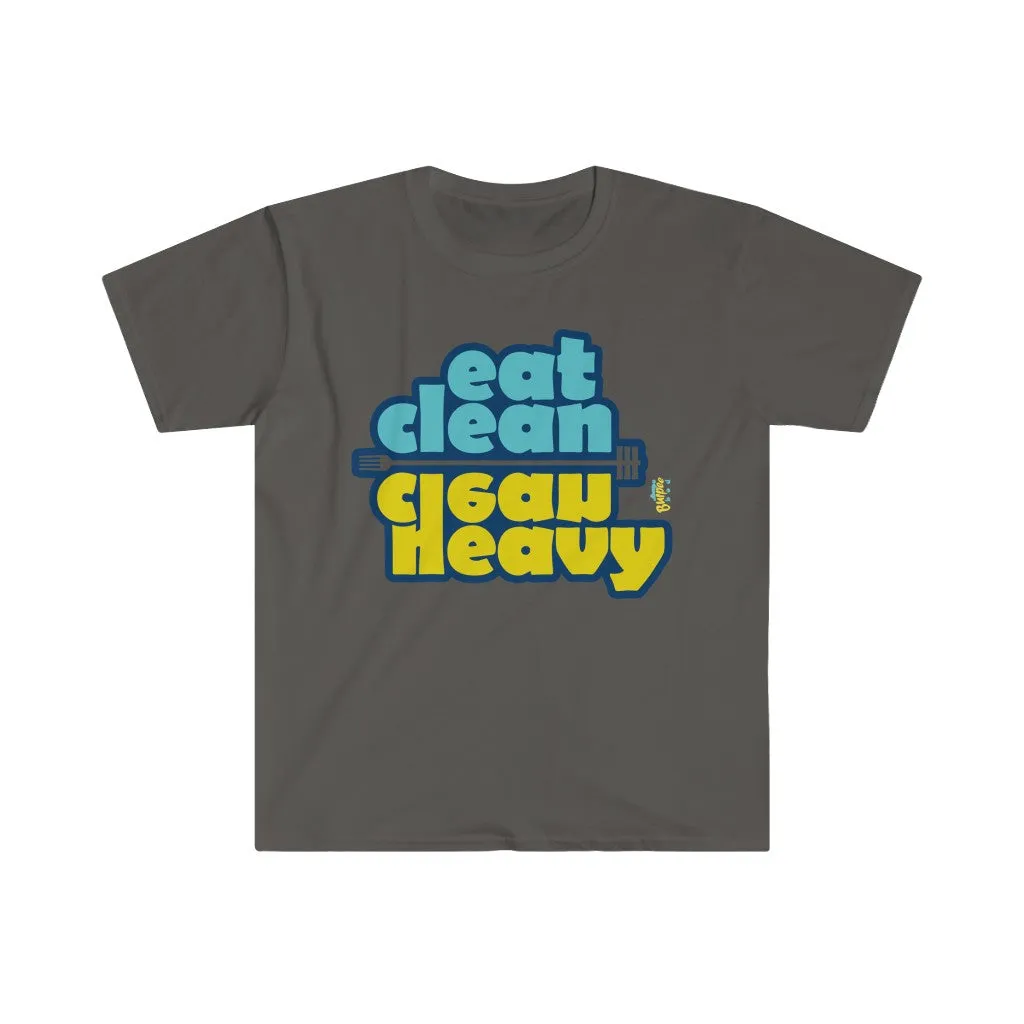 eat clean - clean heavy - Men's Fitted Workout T Shirt