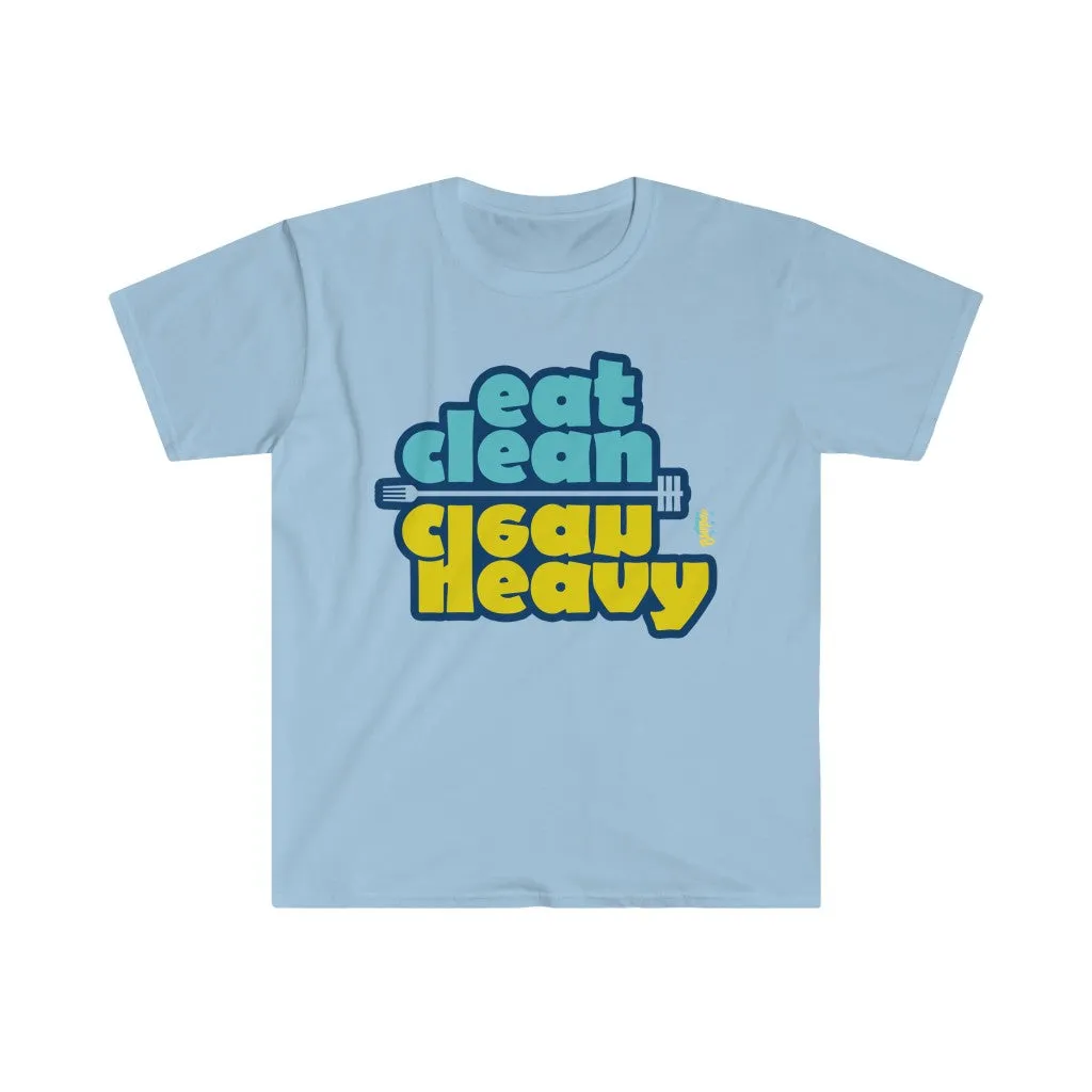eat clean - clean heavy - Men's Fitted Workout T Shirt