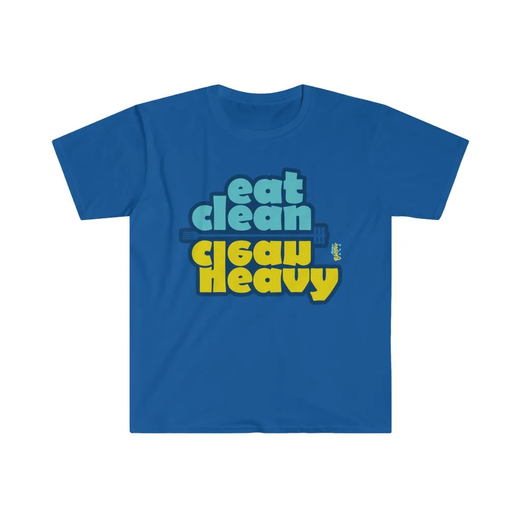 eat clean - clean heavy - Men's Fitted Workout T Shirt