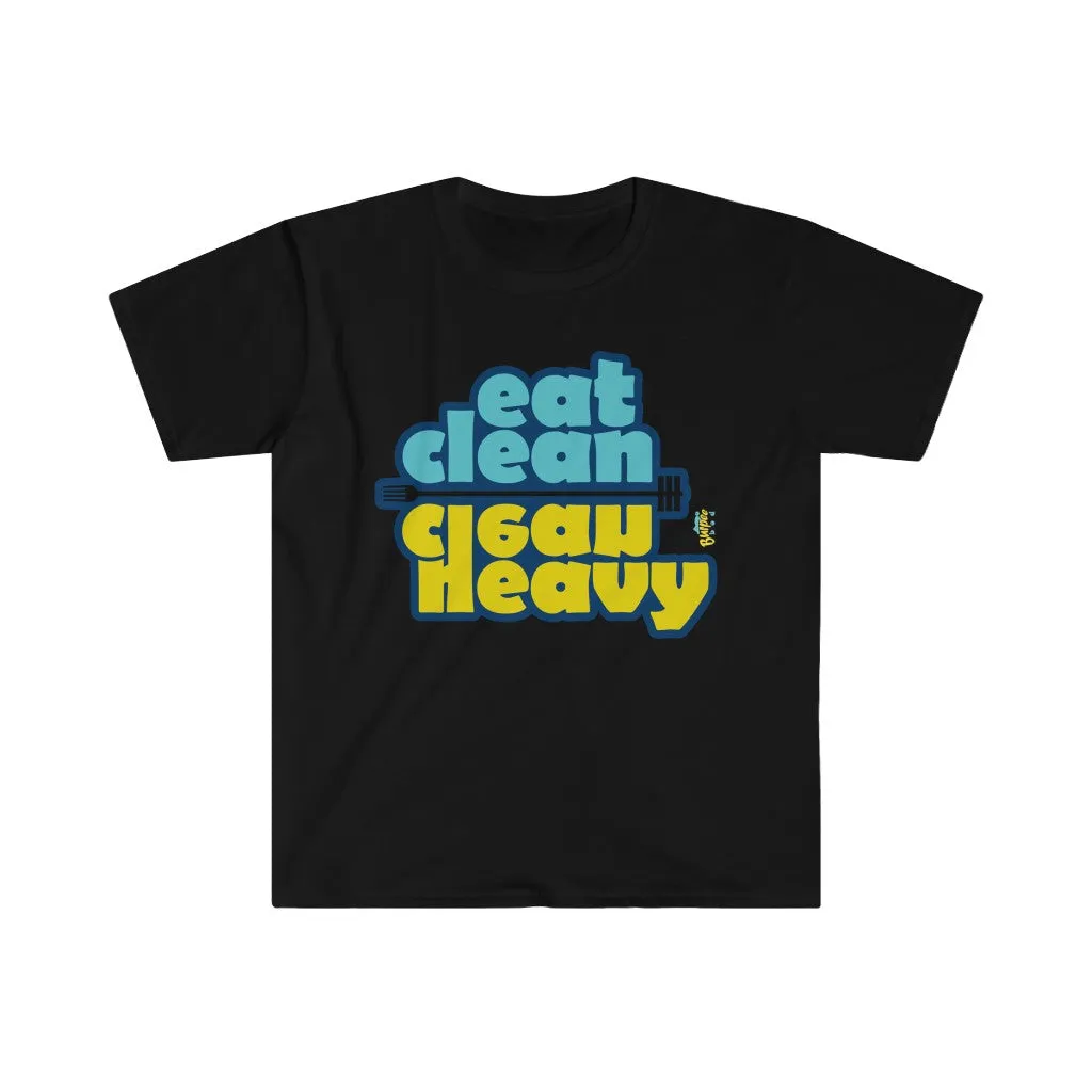 eat clean - clean heavy - Men's Fitted Workout T Shirt