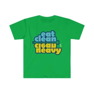 eat clean - clean heavy - Men's Fitted Workout T Shirt