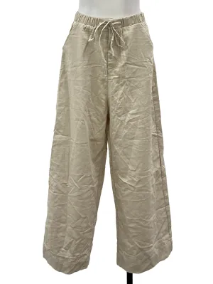 Eggshell Cotton Straight Leg Pants