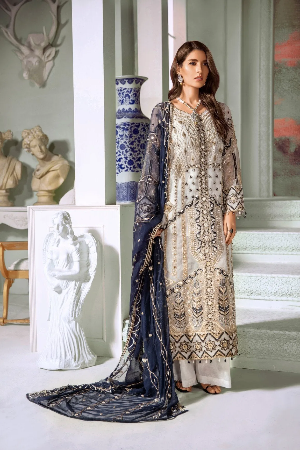 Eid Dress for Women in Elegant Design with Embroidery 2020 Latest Collection #Z1001
