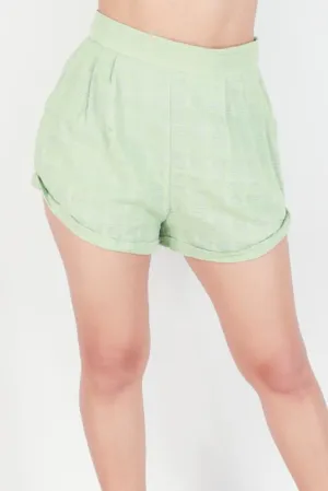 ELASTIC BACK CUFFED SHORTS
