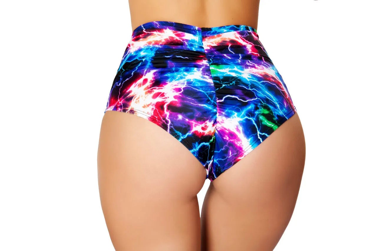 Electro Pulse High-Waisted Puckered Shorts