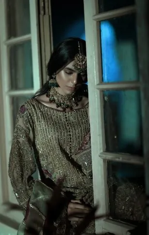 Embellished Skin Salwar Kameez Pakistani Wedding Dresses