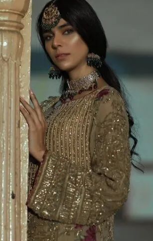 Embellished Skin Salwar Kameez Pakistani Wedding Dresses