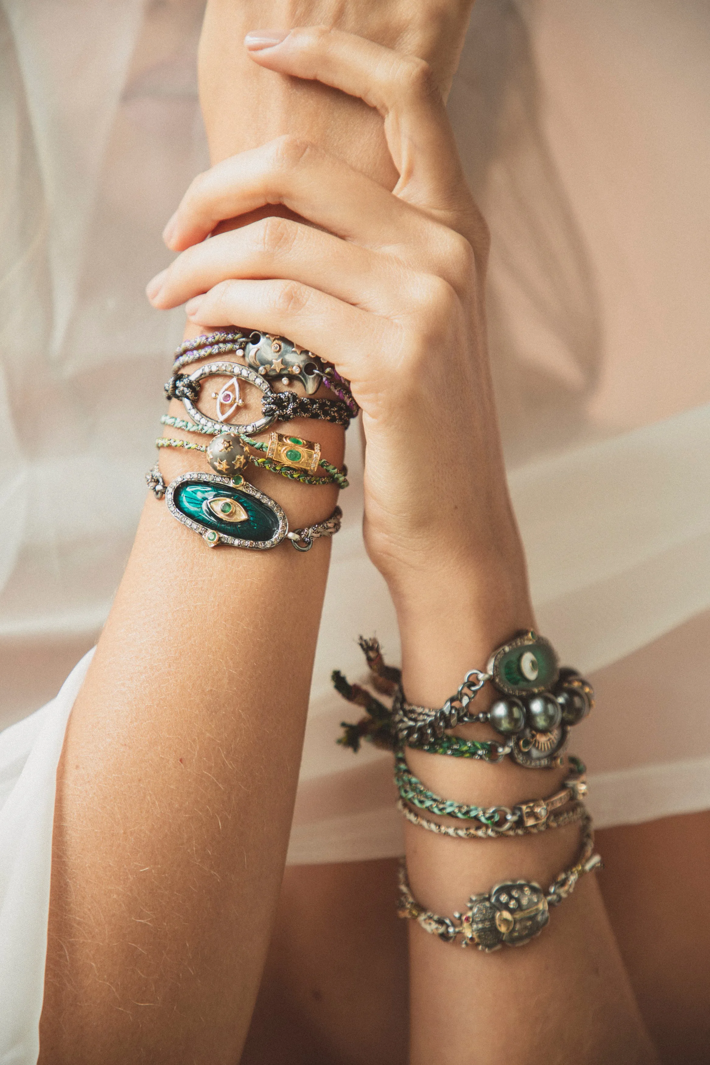 Emerald Charm Bracelet