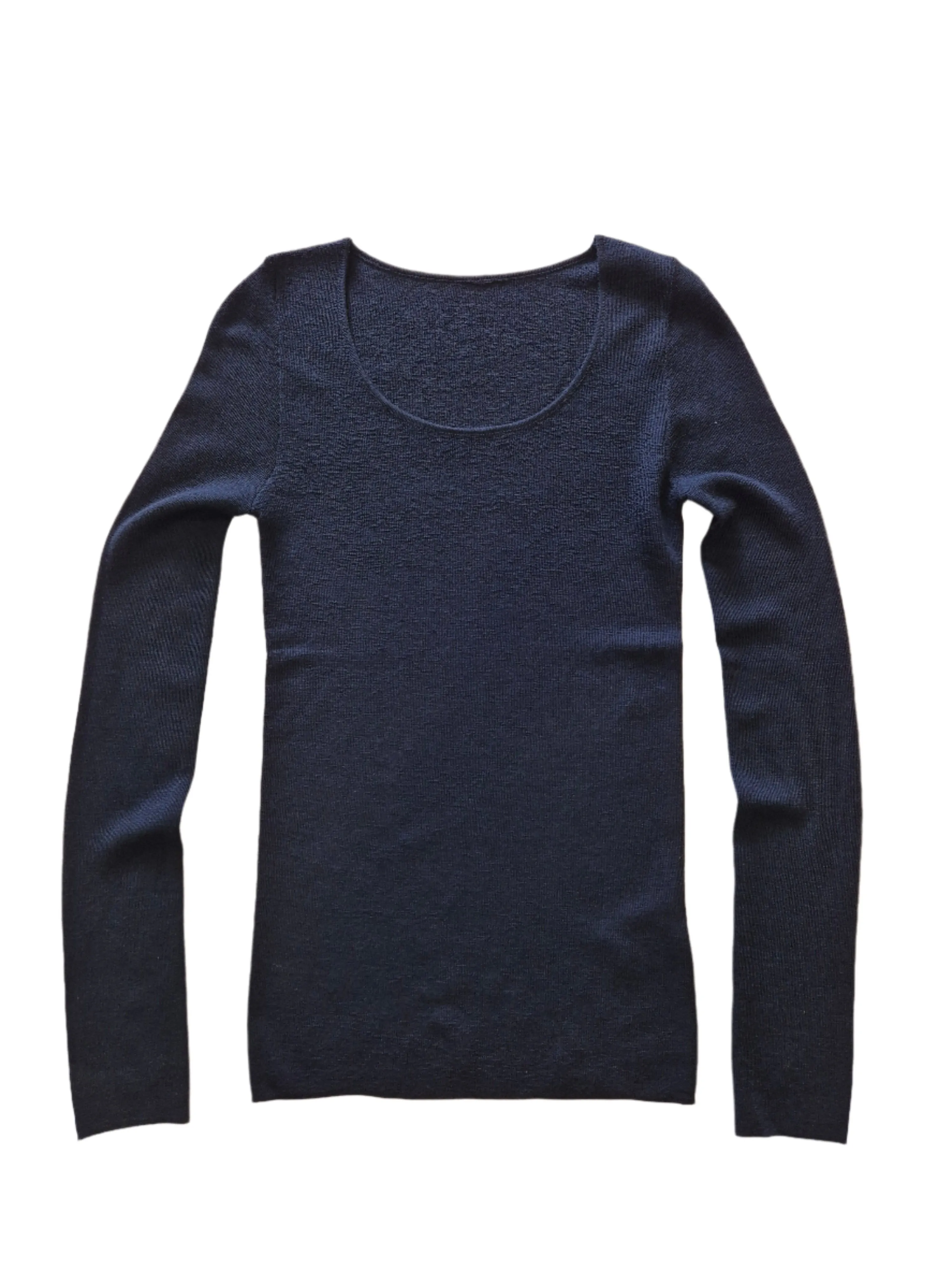 Essential Merino Wool Scoop Neck Long Sleeve