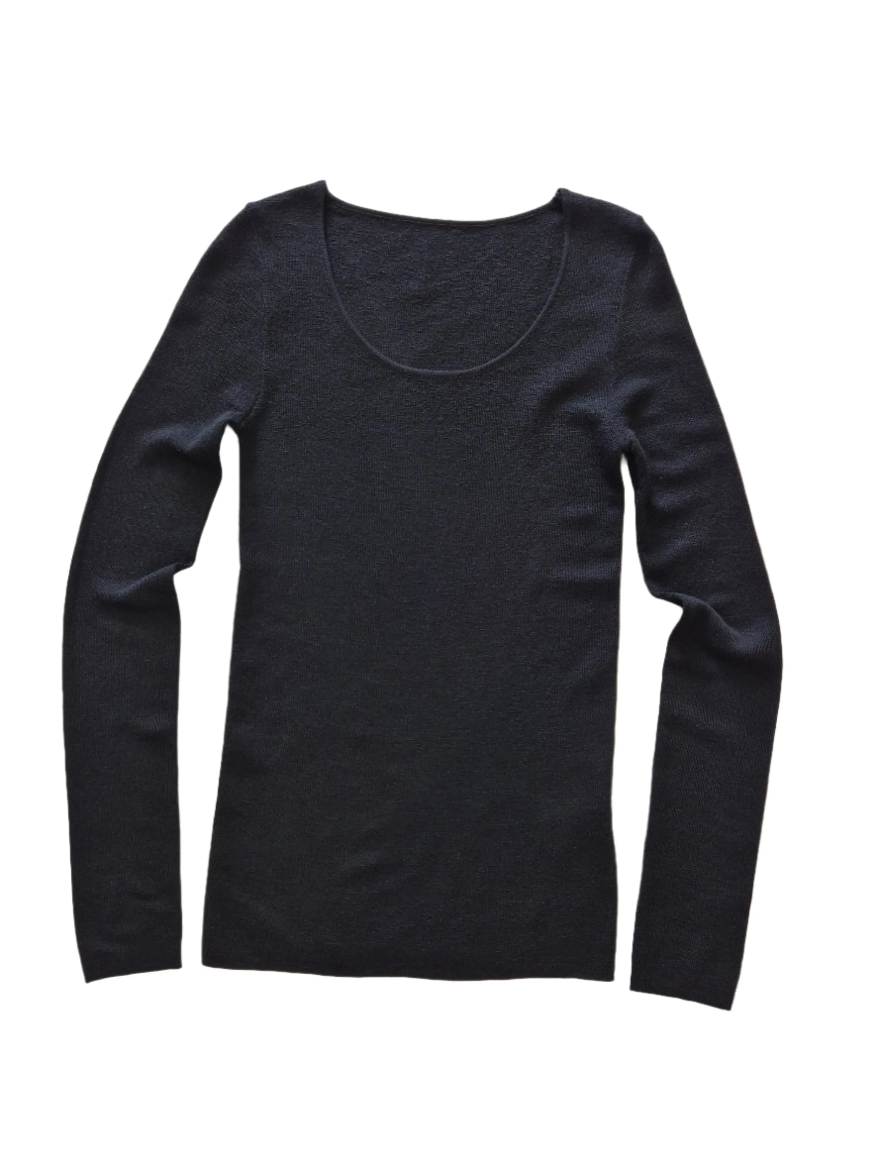 Essential Merino Wool Scoop Neck Long Sleeve