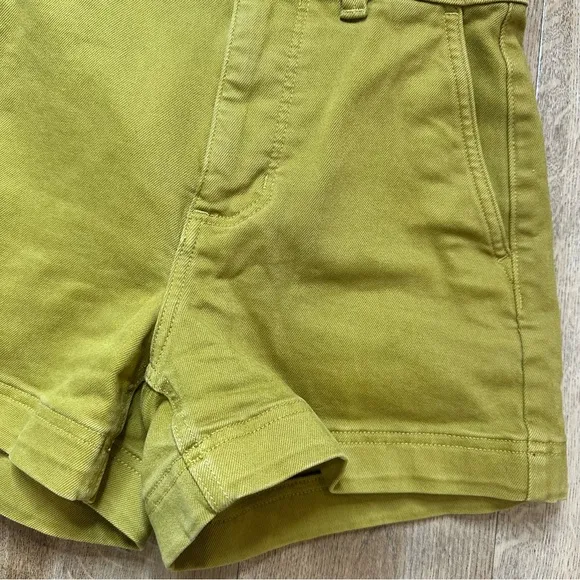 Everlane Chartreuse High Waisted Lime Green Shorts Size 0