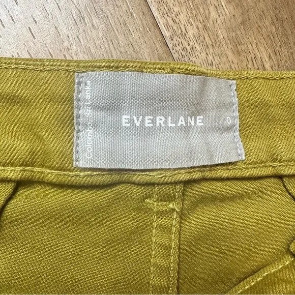 Everlane Chartreuse High Waisted Lime Green Shorts Size 0