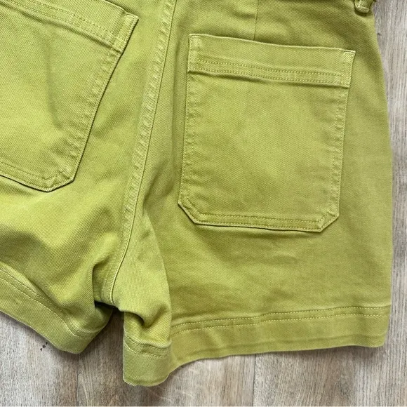 Everlane Chartreuse High Waisted Lime Green Shorts Size 0