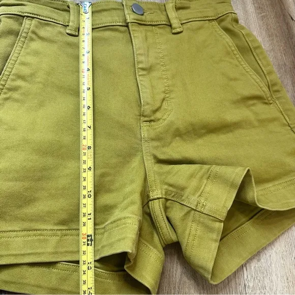 Everlane Chartreuse High Waisted Lime Green Shorts Size 0