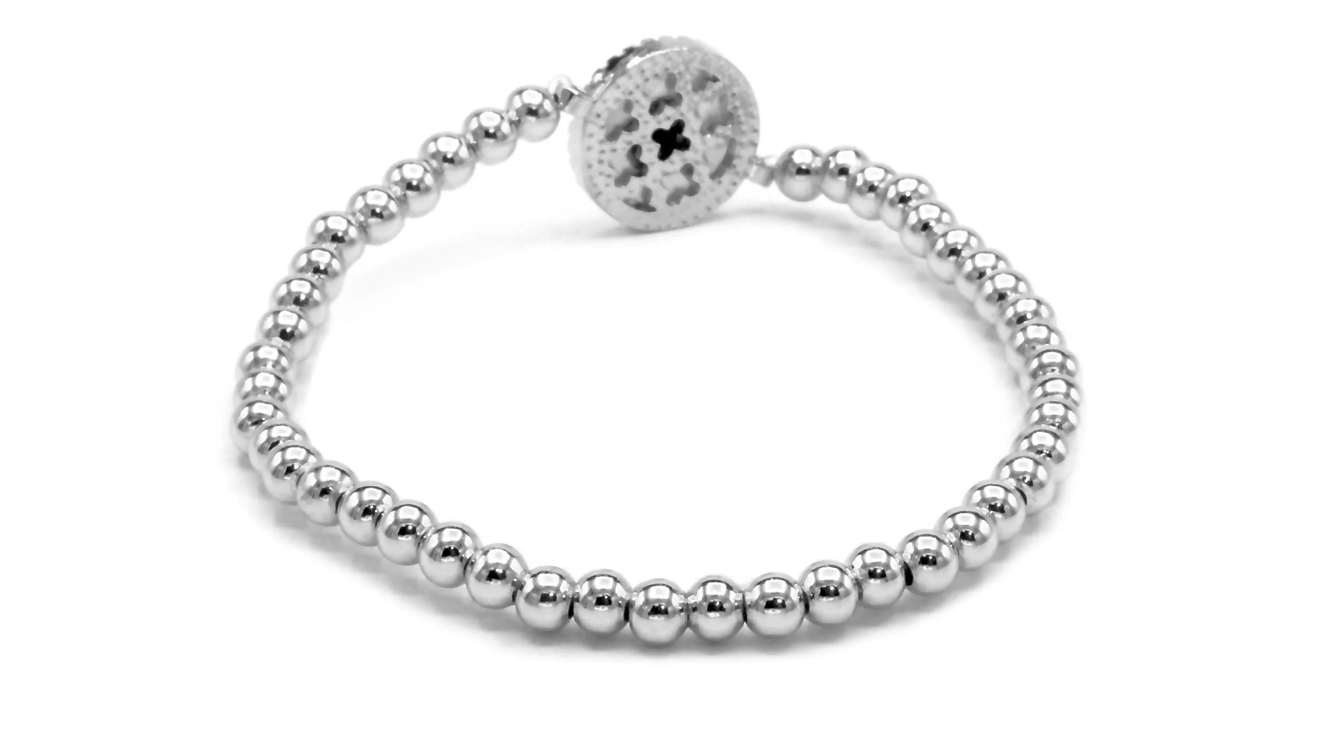 Evil Eye Brass Circle Charm Bracelet Men Women