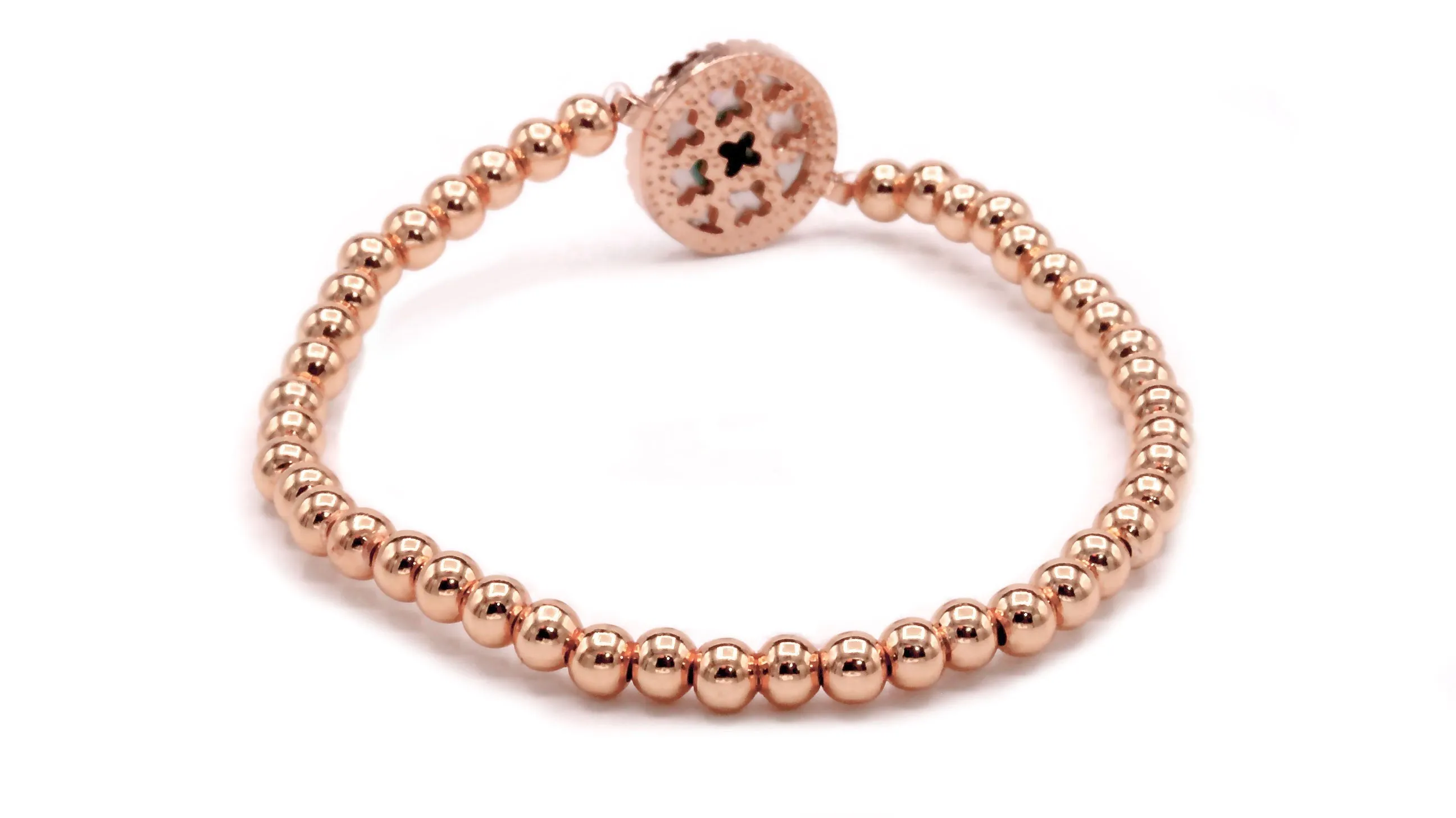 Evil Eye Brass Circle Charm Bracelet Men Women