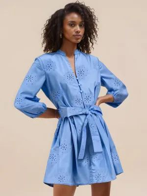 Eyelet Shirt Mini Sun Dress