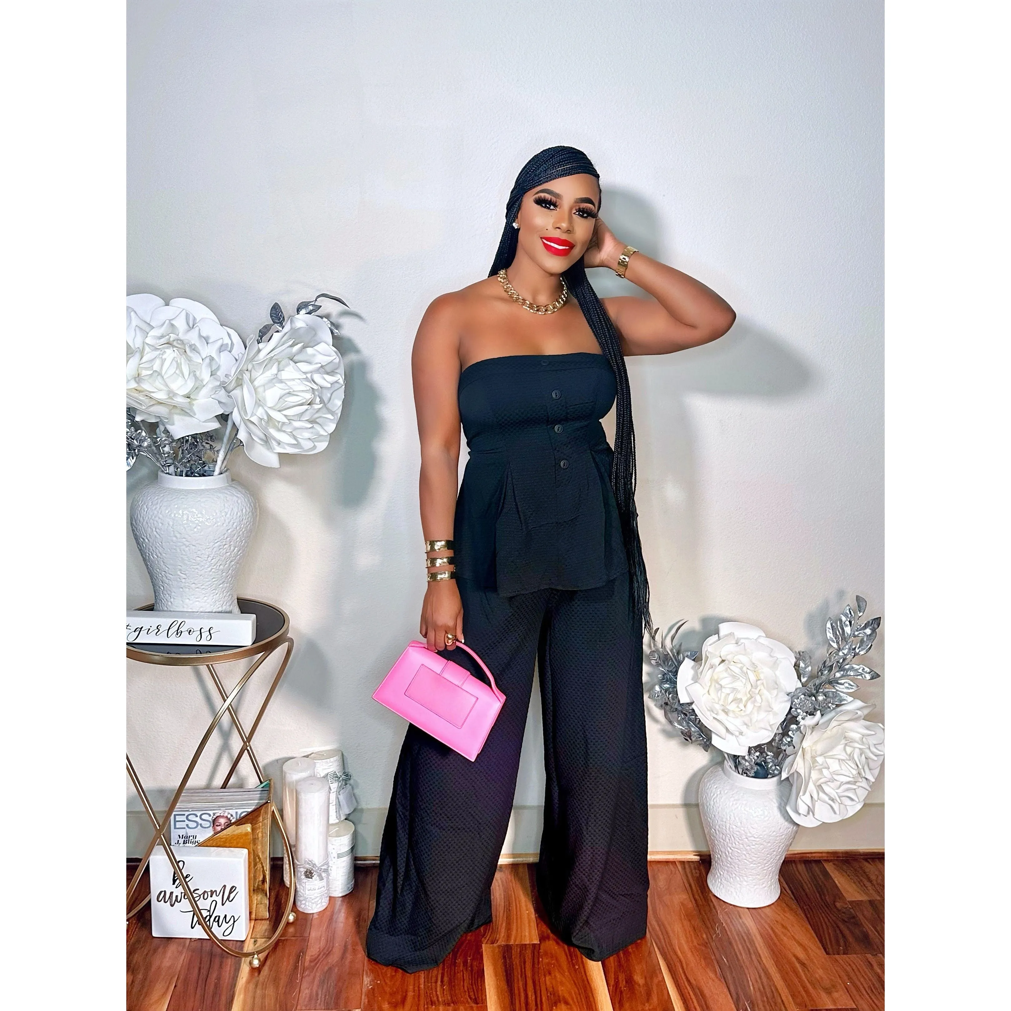 FASHIONABLE WIDE LEGG PANTS SET
