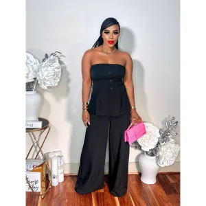 FASHIONABLE WIDE LEGG PANTS SET