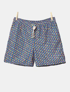 FINAL SALE: Swim Shorts in Meandro Vivido
