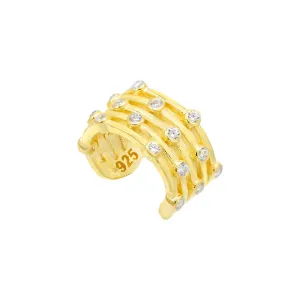 Five Row Bezel Ear Cuff