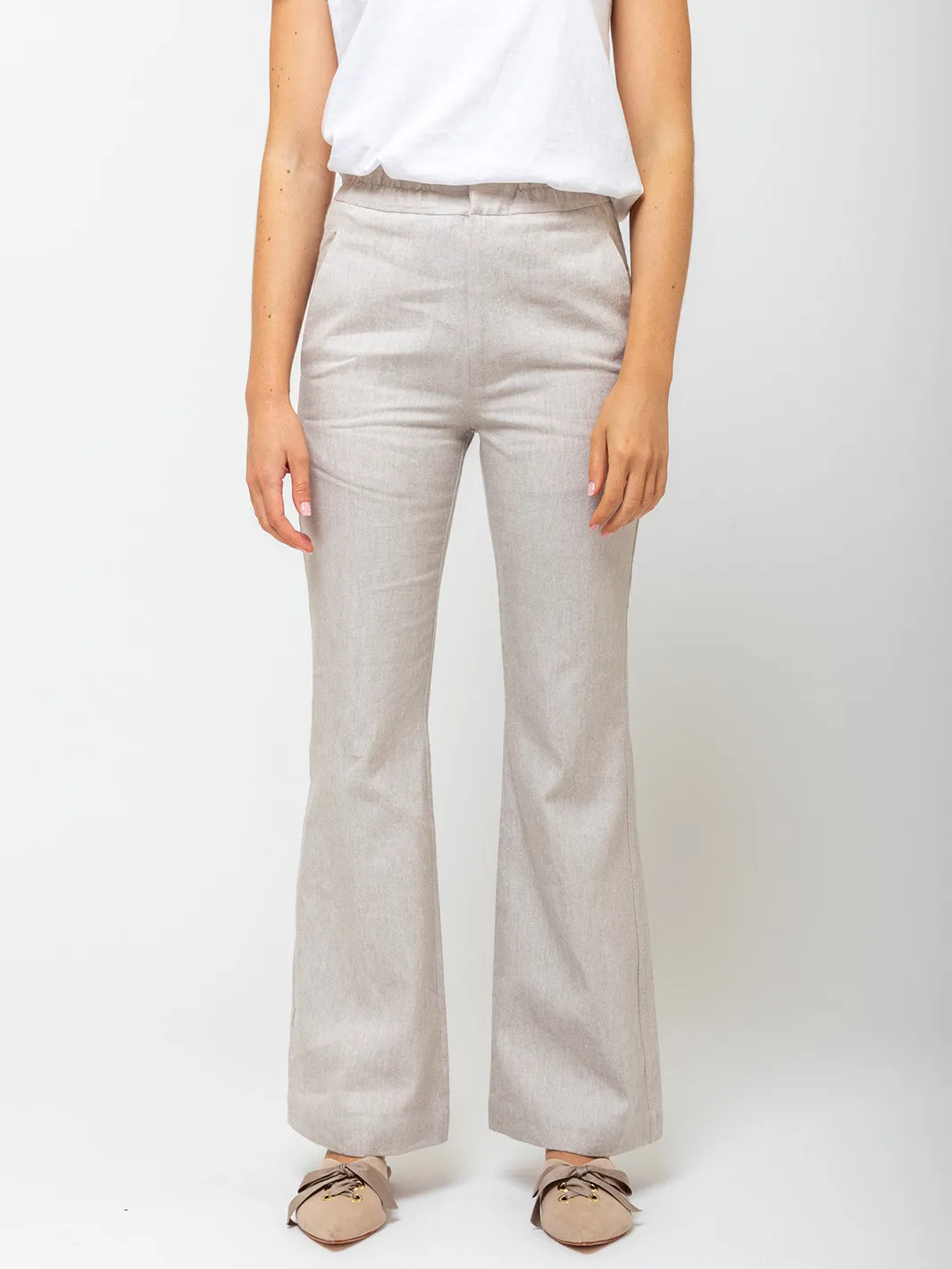 Flare Pants - Plaster