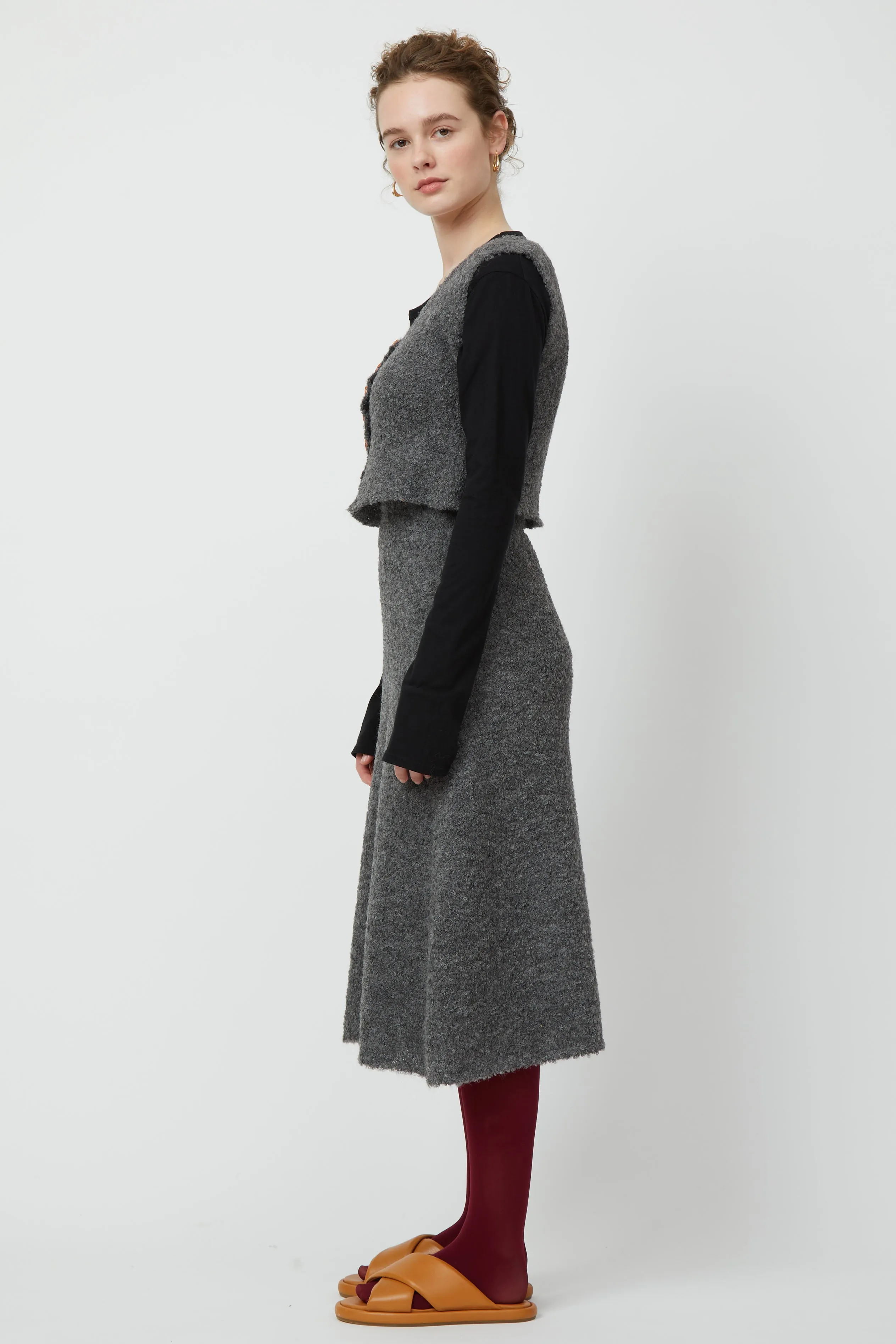 FLARE SKIRT IN BOUCLE ALPACA