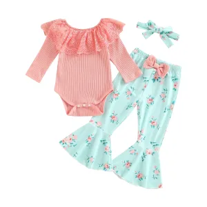 Floral Flare Pants Set