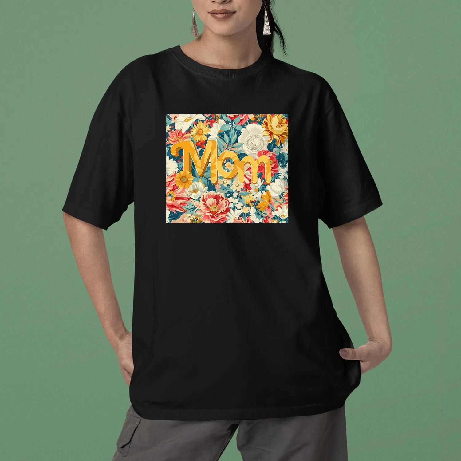 Floral Mom T-Shirt, Cute Floral Mom Shirt, Mom Flower Shirt, Mama Shirt, Mom Shirt, Mother's Day Gift