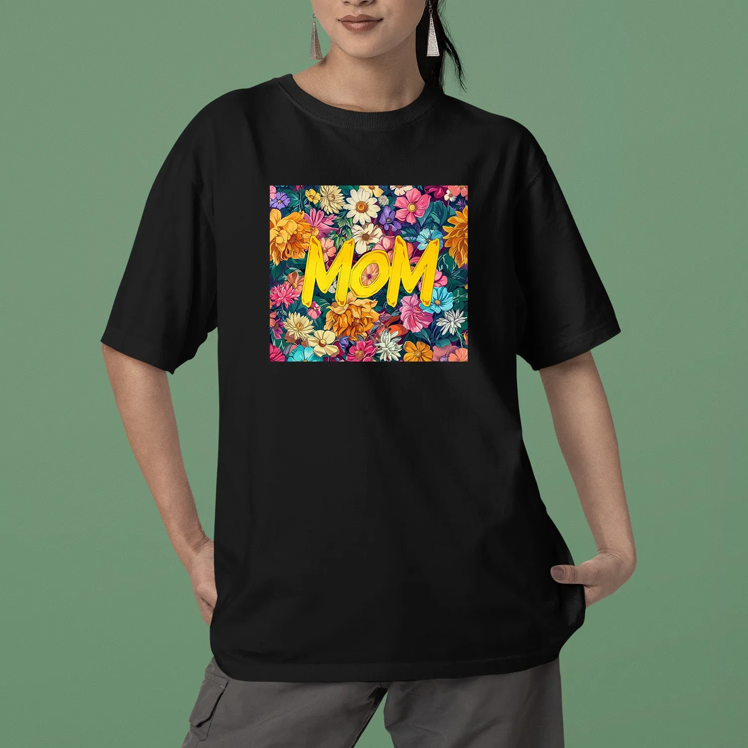 Floral Mom T-Shirt, Cute Floral Mom Shirt, Mom Flower Shirt, Mama Shirt, Mom Shirt, Mother's Day Gift