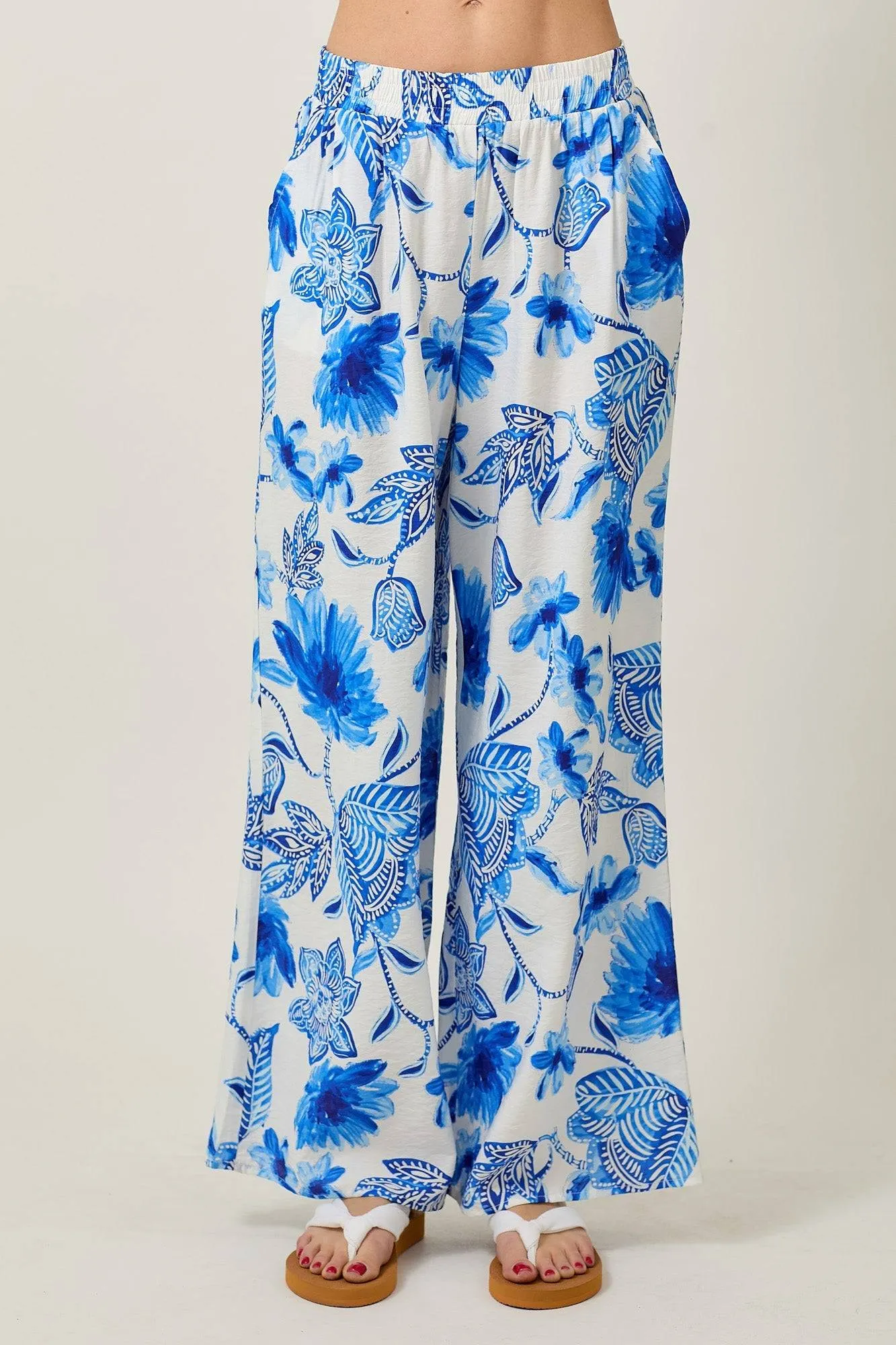 Floral Print Wide Leg Pants with Pockets – Trendy & Comfortable Women’s Fashion