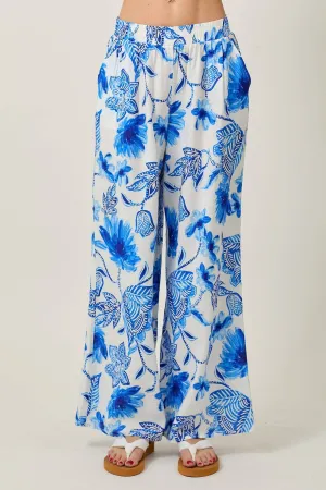 Floral Print Wide Leg Pants with Pockets – Trendy & Comfortable Women’s Fashion