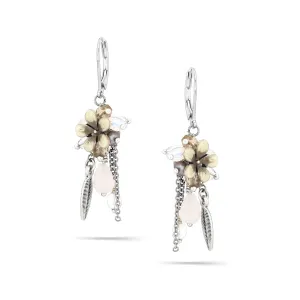 FLOWER DROP EARRINGS #194WH3501 (4E1)