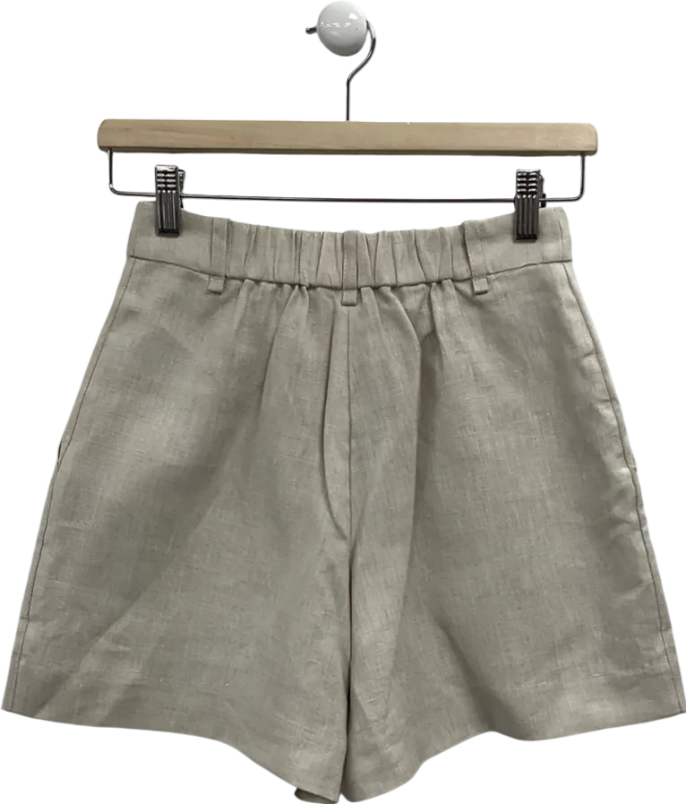 FOREVER NEW Beige Lainey Linen Shorts UK 6