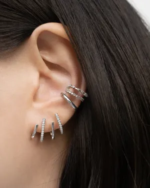 FOUR Claw Earrings in Silver