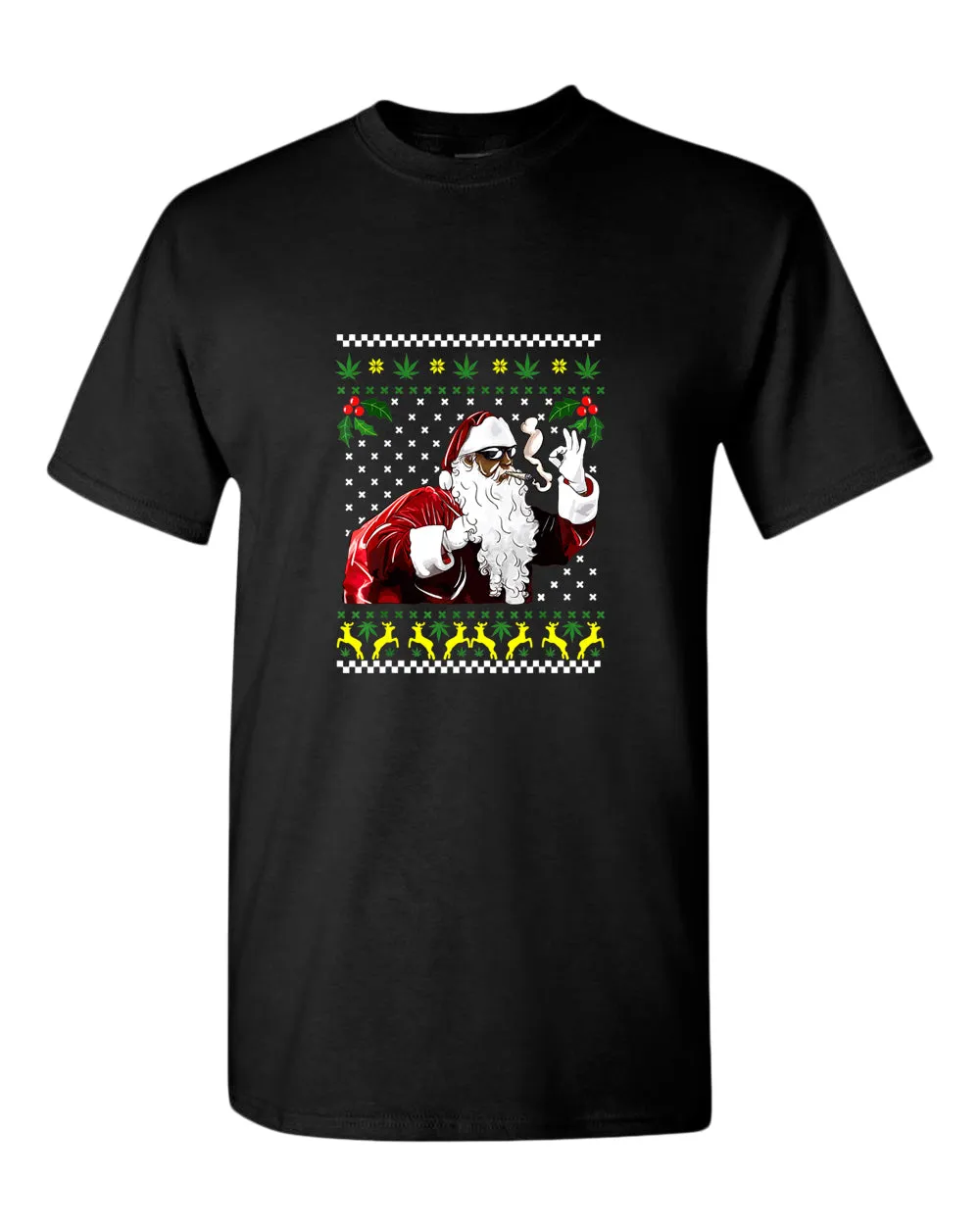 Funny smoker santa t-shirt