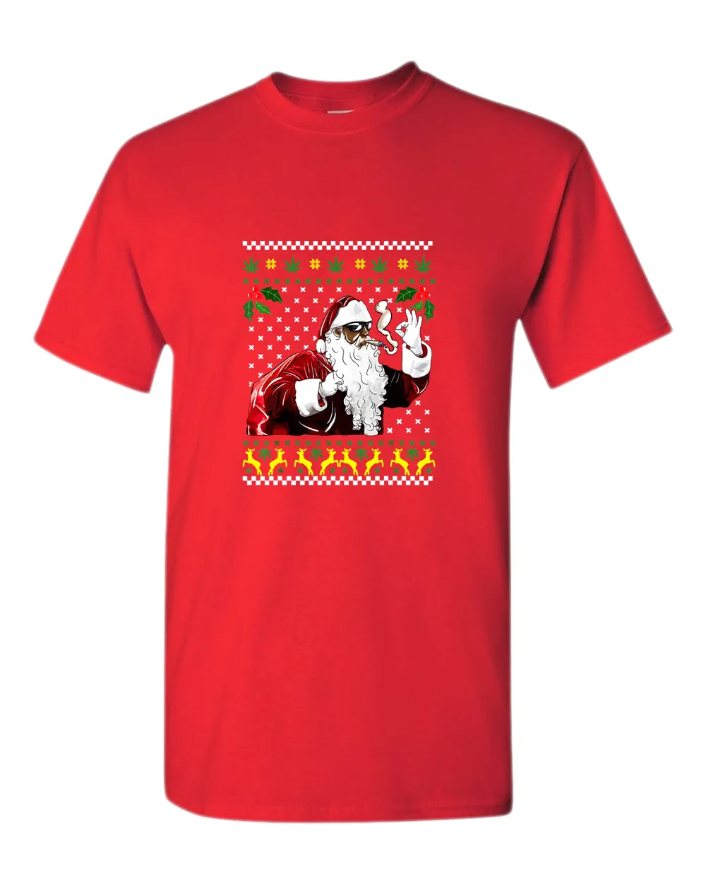 Funny smoker santa t-shirt
