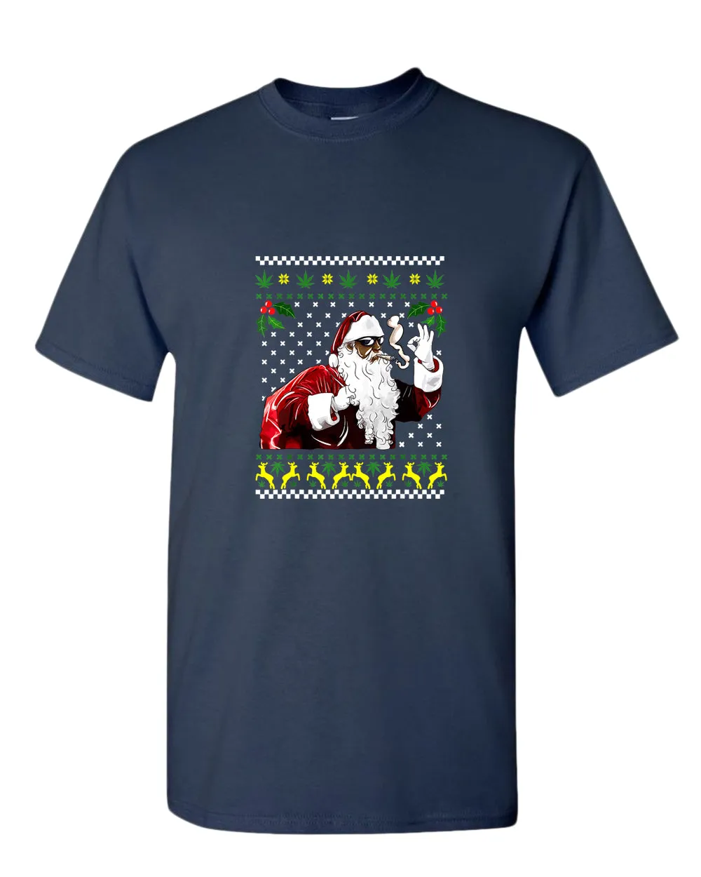 Funny smoker santa t-shirt
