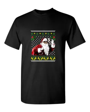 Funny smoker santa t-shirt