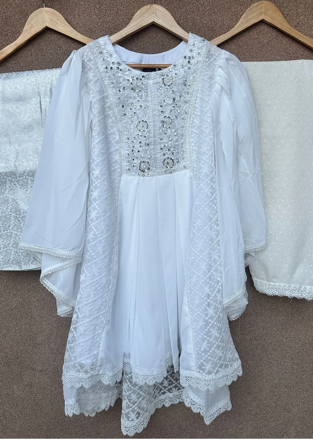 FZND-04 - Readymade - Fiza Net Frock Collection 2025