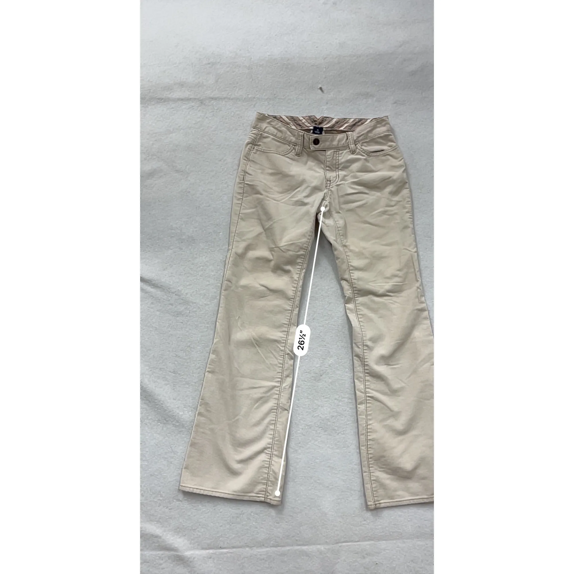 Gap Womens Beige Corduroy Flare Pants 1R #6604